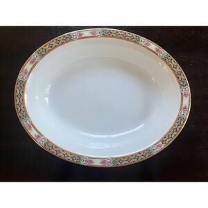VTG WM GUERIN & CO FOR GIMBEL BROS LIMOGES FRANCE OVAL BOWL 8.5X6.75x1.75"H